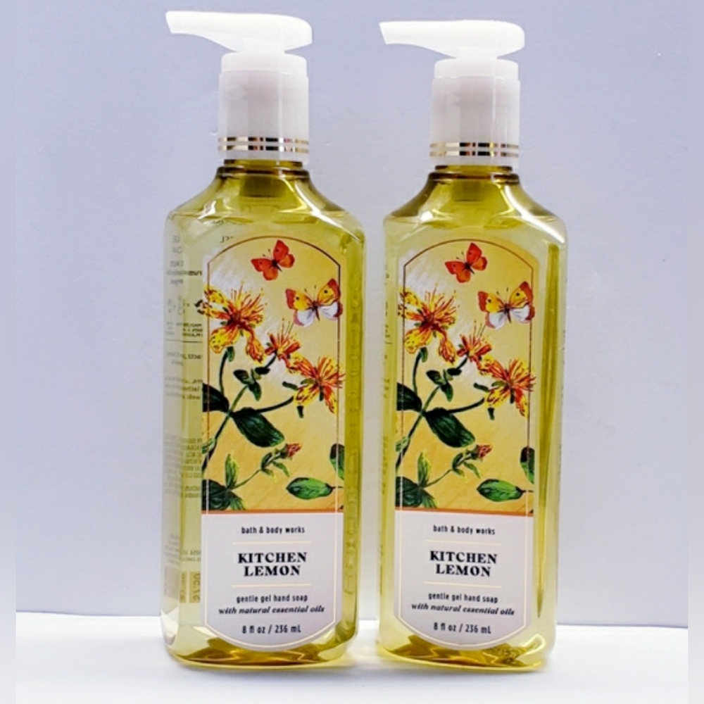 Bath & Body Works KITCHEN LEMON Cleansing Gel Hand Soap, 8 fl oz (2 pack)